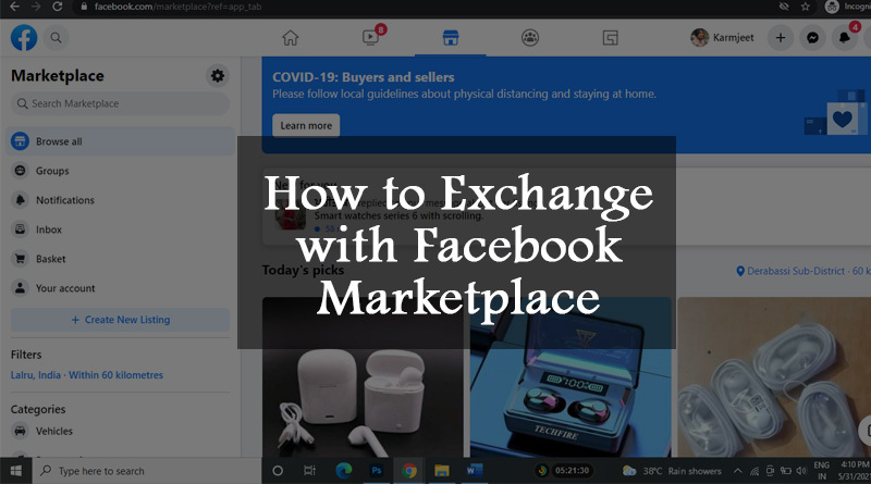 How to exchange with Facebook Marketplace
