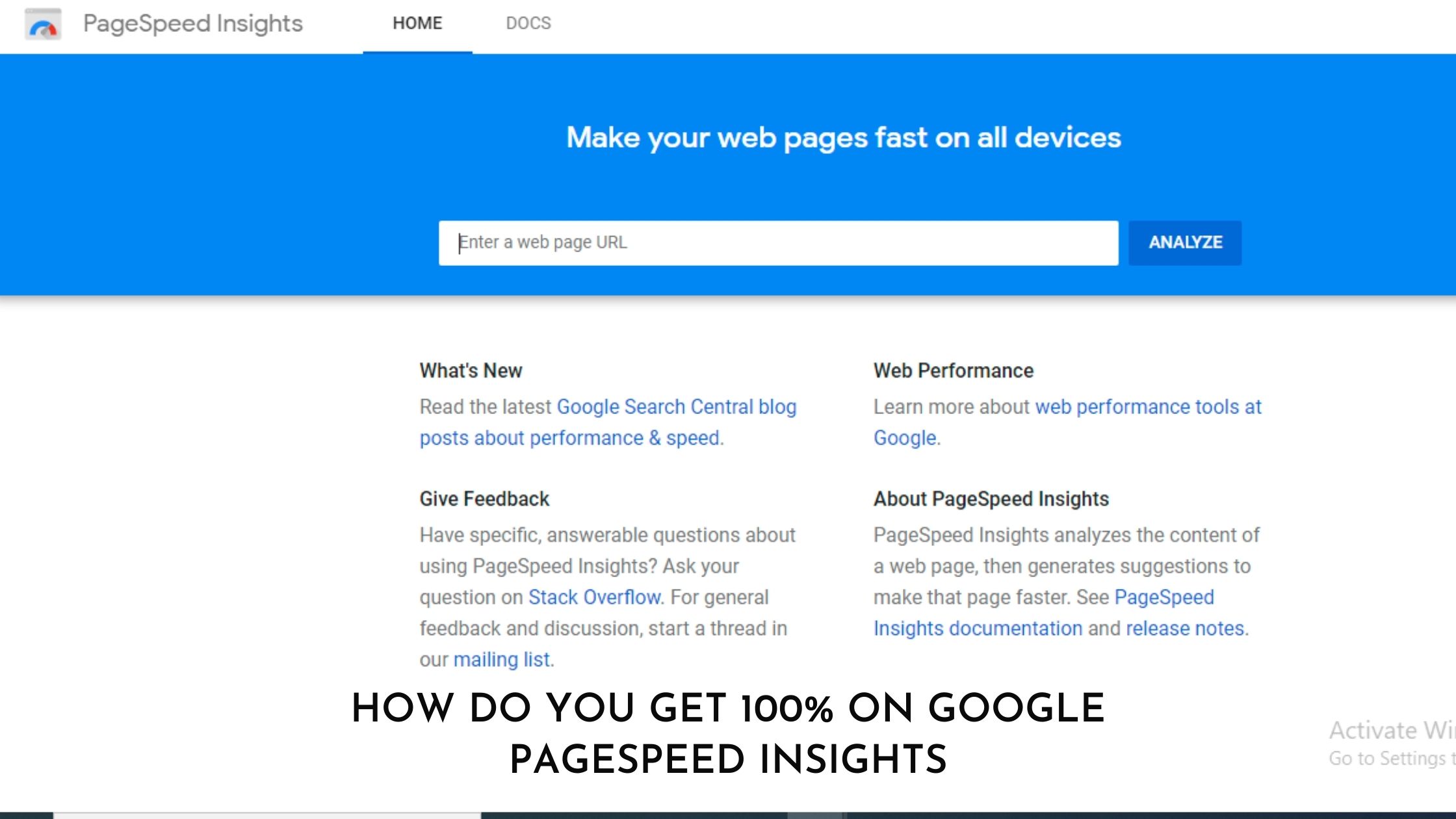 How do you get 100% on Google PageSpeed Insights